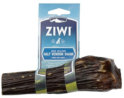 ZIWI Peak Oral Healthcare 100% Natural Air Dried Venison Half Shank Long Lasting Healthy Dog Chew