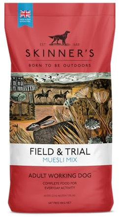 Skinner’s Field & Trial Muesli Mix – Complete Dry Adult Dog Food, For Fussy Eaters, Mixed Kibble for Variety, 15kg