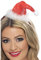 Smiffys Mini bonnet de Père Noël, Rouge, sur un bandeau