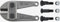 VBW 87980136 Messerkopf Bolzenabschneider WAGGONIT, komplett mit Schrauben, 610 mm 610mm, Silber