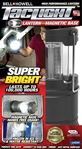 Bell + Howell Taclight LED Lantern 8 with Magnetic Base Portable Super Bright Light LED Collapsible Camping Light and Outdoor Torch, for Emergency Survival Lamp During Storms, Power Outages