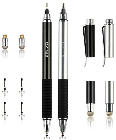 ELZO Tablet Stift 2 Pack 3 in 1 Touchscreen Stift Stylus Touch Pen Eingabestifte für alle Handys/Tablets iPhone, iPad, Samsung Galaxy, Surface, Lenovo, Huawei, Xiaomi, Chromebook, Android IOS usw