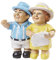 Hobbyfun Urlauberpaar ca. 7 x 6 cm