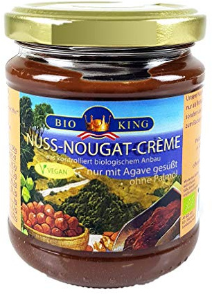 BioKing 2x200g Bio Nuss-Nougat-Crème (EUR 5,99/Glas), biologisch, vegan, frei von Palmöl, nur mit Agave gesüßt