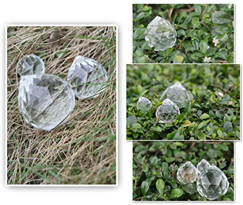 Boerni Kristallkugel-Set enthält 20/30/40 mm klare facettierte Prisma-Kugeln, Sonnenfänger für Deckenleuchten, Kronleuchter, Fenster, Dekoration, 3 Stück
