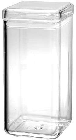 58oz Square Storage Jar, Sealed Lid. MS, Foodsafe, Container, Canister, Plastic