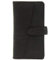 LECONI Geldbörse Portemonnaie Frauen Brieftasche Kartentaschen Ledergeldbörse für Damen echtes Leder im Vintage-Look 11x19x2,5cm schwarz LE9017-wax