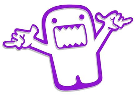 Decus Shop DOMO KUN ALOA XL 1003 (violett) // Sticker OEM JDM Style Aufkleber