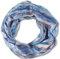 fashionchimp Loop Schlauchschal für Damen mit All-Over-Muster im Batik Style, Crash and Crinkle, Seide (Blau)