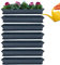 Hossi's Wholesale Blumenkasten mit Wasserspeicher 100cm, 6 Stück, Balkon Pflanzenkasten in Anthrazit mit Untersetzer