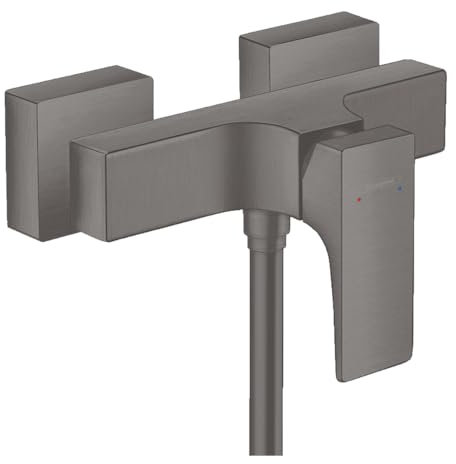 hansgrohe Duscharmatur Metropol , Aufputz Einhebel-Brausemischer, Brushed Black Chrome