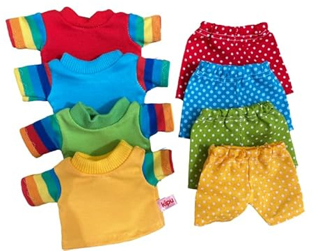 Puppenkleidung Handmade passend für Kuscheltier Teddy Bär Äffchen Gr. 20 cm Bekleidung Shirt oder Hose Mix it