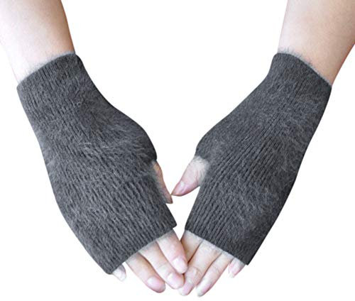 Fingerlose Handschuhe Damen Mädchen Armstulpen Pulswärmer Winter Halbfinger Strickhandschuhe Warm Winterhandschuhe Outdoor Handstulpen Strick Fäustlinge Cashmere Stulpen für Arbeit Garten Fahrrad