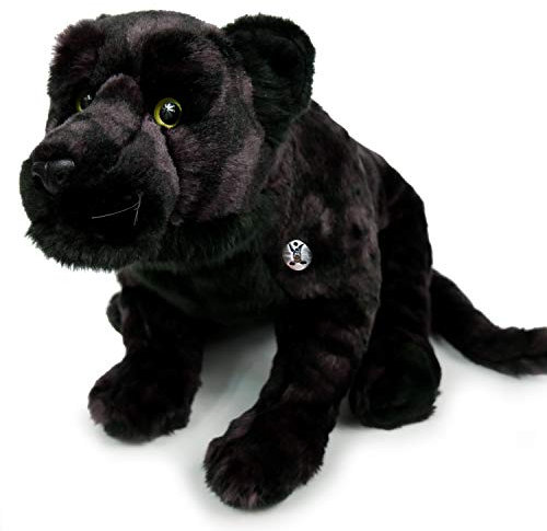 Panther Kuscheltier Leopard schwarz Schlenkertier 62 cm Plüsch * THABO