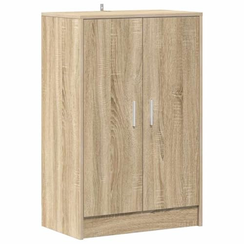 vidaXL Schuhschrank Schuhregal Schuhablage Schuhaufbewahrung Schuhständer Schuhorganizer Schuhkommode Flurkommode Sonoma-Eiche 60x35x92cm Holzwerkstoff