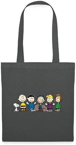 Spreadshirt Peanuts Snoopy Und Seine Freunde Stoffbeutel, One size, Graphite