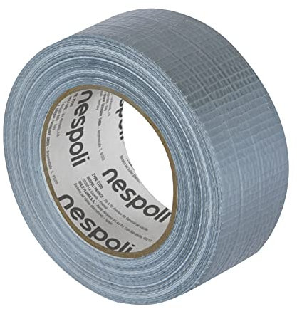 Nespoli – Nastro Telato Grigio 50mm x 50m in Polietilene per Riparazioni Semipermanenti, Nastro Adesivo Telato in Gomma Sintetica Resistente all'Umidità, Flessibile per Superfici Irregolari