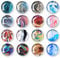 JJ PRIME - 16 Pcs Fridge Magnets | Round Fridge Magnet | Mini Fridge Accessories | Craft Magnets | Small Magnets for Whiteboard, Office. Kitchen and School (Marbles Design A)