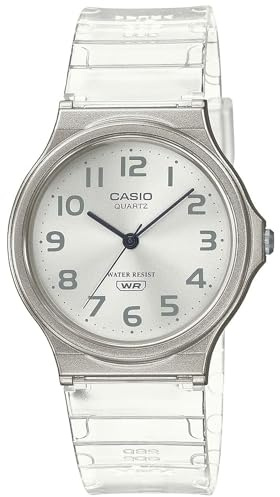 Casio Unisex Armbanduhr Klassisch Casual Analog Schwarz, Weiß, 38.8, Armband