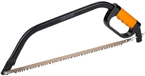 BLACK+DECKER Sega a seghetto BXGTTO7032-21/ 53 cm, impugnatura comoda, ammortizzante, protezione della caviglia, in acciaio, nero/arancione