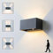 CELAVY LED Außenlampe Aussenlampe mit Bewegungsmelder, Wandleuchte Wandlampe aussen, IP65 Aussenleuchte Außenleuchte Wand, UP Down Modern Aussenbeleuchtung Ausenbeleutung Hauswand, Dunkelgrau