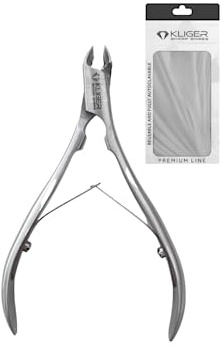 KLIGER Professional Cuticle Nippers - High Carbon Steel Precision Nail Care, Toenail Cuticle Trimmer Remover Pusher, Hand Sharpened Handmade, Salon-Quality Pedicure Manicure Tool