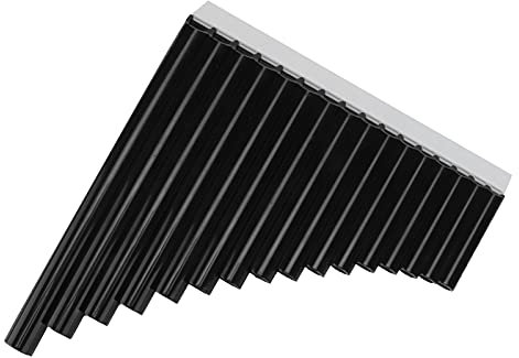 Pan Flute C Key 18 Pipes ABS Facile à Apprendre et à Jouer avec Sac de Transport pour Enfants Adultes Débutants Personnel Enseignant (Noir)