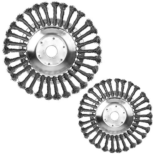 VIVIIHOO Profi Trimmer - Der Unzerstörbare Rasentrimmer, Wildkrautbürste für Rasentrimmer, 2 x Unkrautbürste. Beseitigt effektiv Unkraut und Moos - unkrautbürste für rasentrimmer.