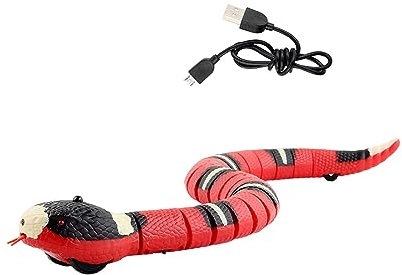 rockible Smart Sensing Snake Realistischer Kriechender Schlangen Kann Gruselige Tricks Schwingen Katzeninteraktion Haustierspiel für Halloween Geburtsta