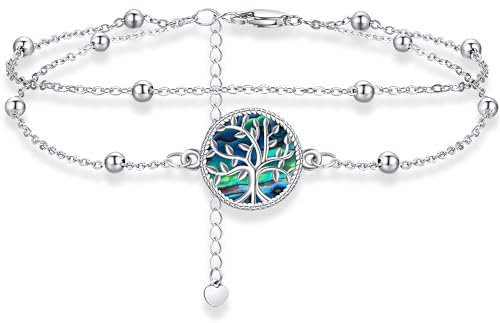 Bracelet Arbre de Vie Femme Argent Sterling 925 Bracelet Femme Arbre de Vie Avec Zircone, Arbre de Vie Bracelet Argent Ajustable, Bijoux Arbre de Vie pour Femme