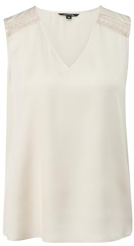 Comma Satin-Top mit Spitzendetails