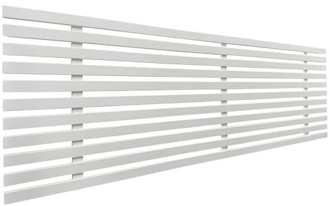 DHOME Recycled Holz Kopfteil MDF Japanischer Stil Paletten Bed Paletten Beschläge inklusive (145cm, Massiv weiß)
