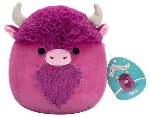 Squishmallows SQCR06608 - Dave der Bison 19 cm, offizielles Jazwares Plüsch, superweiches Kuscheltier