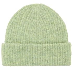 TOM TAILOR Damen Beanie Mütze mit Rippstrick, 36510 - Pure Sage Melange, OneSize
