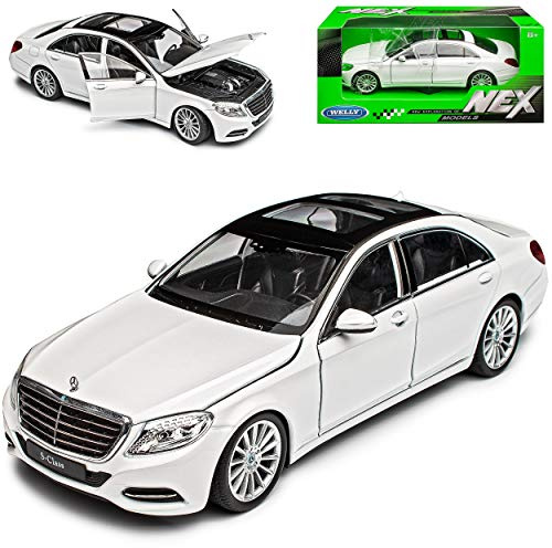 Welly Mercedes-B S-Klasse W222 Weiss Limousine Ab 2013 1/24 Modell Auto