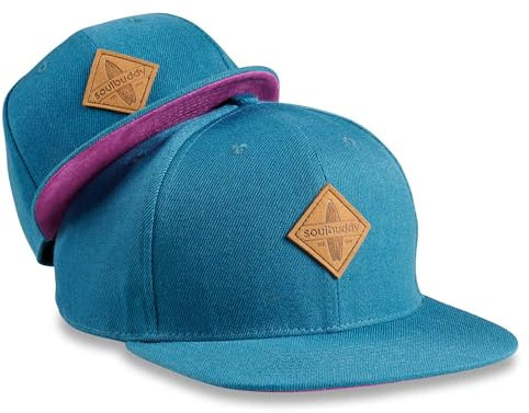 Soulbuddy Cap Herren Cap Kinder – 2er-Set Familien Outfit Set – Vater Sohn Partnerlook – Mama Tochter Partnerlook – Papa Geschenk – Petrol-Lila – One Size und Kids L