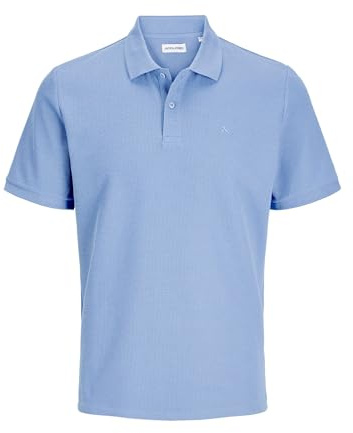 JACK & JONES Herren Jjeaustin Polo Ss Noos, Chambray Blue, XS EU