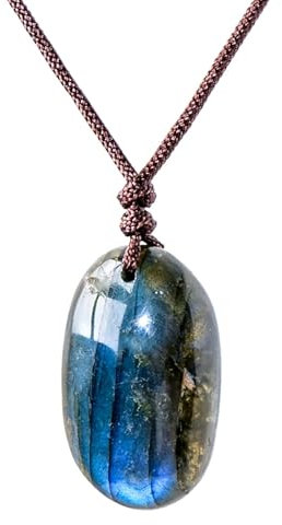 Generisch Labradorit Kette, Anhänger Halskette Edelstein Kette Natürliche Larimar Anhänger, Kristal Stein Anhänger Mit Kette Heilstein Schmuck