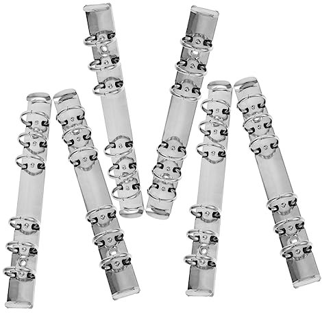 SEWACC 6stücke Metall Notizbuch Ring Binder Praktischer Segmentierter Binder Aus Loseblattbinder Mit Buchringen Für Büro Und Schule