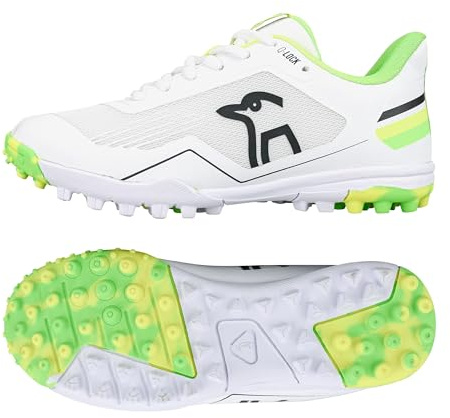 Kookaburra KC 5.0 Chaussure de Cricket avec Semelle en Caoutchouc Jaune/Vert Junior 13
