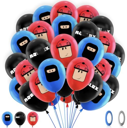 Ro-Blox BirthDAY DecoratioNS for Girls Boys- 32pcs Robl BirthDaY BallOOnS DecorationS, Latex Balloons for Kids, Happy BirthDay Balloons, Party BalloonS Supplies for Theme Happy BirthDay DecorationS