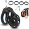 BDSMYOU 7.0 Cobra Peniskäfig Chastity Cage,3D Harz Keuschheitskäfig Herren,mit Super-Unsichtbar Schloss & 4 Hodenringe,Keuschheitsgürtel für Herren,BDSMs Spielzeug Hart,Penis Käfig Cock (7.0, M2)