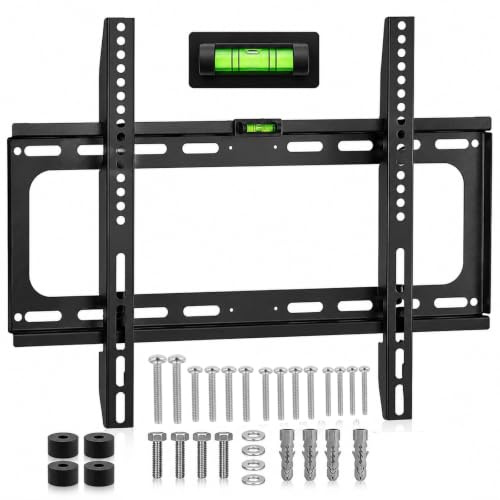 TV Wall Bracket 32-70 Inch, Ultra Slim Mount VESA 600x400mm | Built In Spirit Level, Heavy Duty Bracket Mount Compatible with LED LCD Flat Curved Screens, Fixings Kit Included