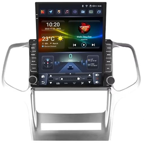 LZHIF Android 11 9,7 Zoll Touchscreen-Radio für Jeep Grand Cherokee WK2 2010-2013,Videoplayer,GPS-Navigation,Unterstützt Bildschirmspiegelung,Bluetooth-Lenkradsteuerung,AT400