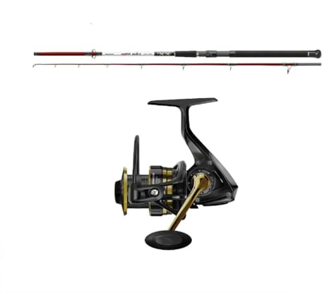 Pilk- und Meerescombo 2,10m / 2,40m / 2,70m Bootsrute + Salzwasserrolle Angelset zum Meeresangeln