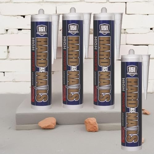 4 x Hard As Nails High Power Strong Adhesive Professional Solvent Free 310ml