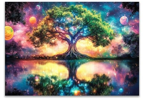 PUQAAEO Quadri albero della vita da parete Immagini degli alberi Albero astratto, Quadri moderni soggiorno da Parete, camera da letto ristorante Decorazione Murale(Oro)-80x120cm Non incorniciato