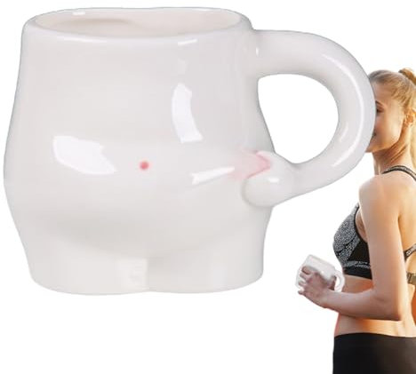 Cadeau De Café Drôle - Tasse De Ventre En Céramique 320 Ml Avec Poignée - Tasses De Thé Pour Maman Papa - Jolie Nouveauté De Table Pour Le Bureau, L'anniversaire, Noël, La Fête Des Mères