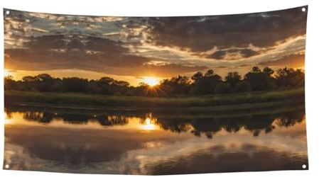 Sonnenuntergang Landschaft Event Hintergrund Banner Party Dekoration Perfekt für Partys und Feiern 180 x 90 cm
