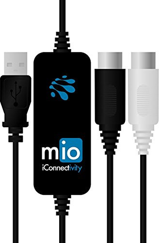 Interfaz Mio MIDI a USB (1 entrada 1 salida, robusta y duradera, longitud: 1,5 m, fiable con grandes flujos de datos, 16 canales de E/S MIDI, compatible con Mac y PC, compatible con USB-MIDI)
